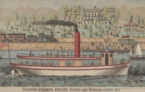 Bateau de plaisance, Shiloh, Silver Lake, comté de Wyoming, New York - American School